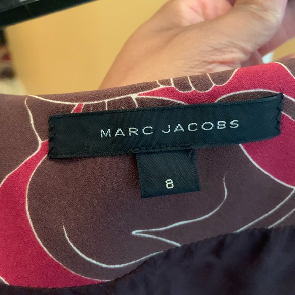 Marc Jacobs Brown and Red Panther Print Wrap Dress Size 8 - Picture 2 of 7